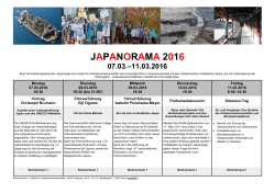japanorama 2016 - Institut für Ostasienwissenschaften