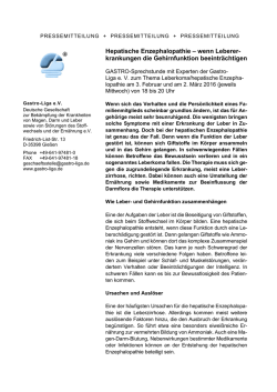Hepatische Enzephalopathie - Gastro