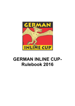 GIC-Rulebook 2016 - German Inline Cup