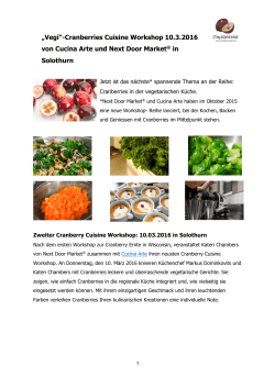 Cranberry Cuisine Workshop _ 10 03 2016 in