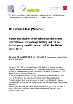 Dr. Hildrun Glass (München) - Südosteuropa