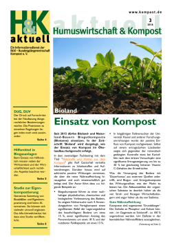 Einsatz von Kompost - Bundesgütegemeinschaft Kompost e.V.