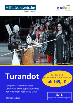 Reiseprogramm "Turandot" - M