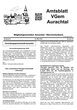 Amtsblatt - Aurachtal