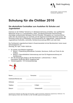 Schulung für die Chilibar 2016