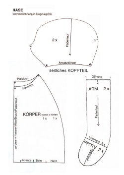 Schnittmuster Frotteehase