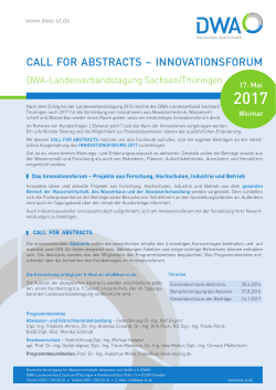 call for abstracts