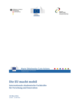 Horizon 2020 Die EU macht mobil