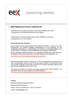 EEX Reference Prices | 2016-03-01