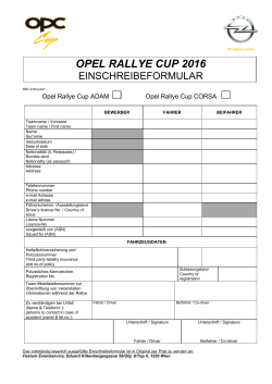 opel rallye cup 2016 - Opel Corsa OPC Rallye Cup