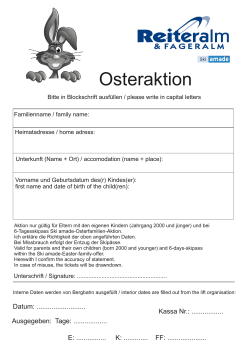Osteraktion - Reiteralm