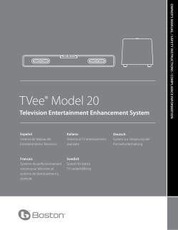 TVee® Model 20 - Boston Acoustics