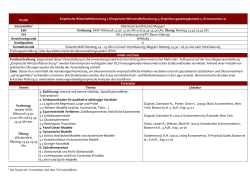 Empirische Wirtschaftsforschung II