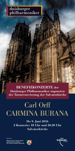 Carl Orff CARMINA BURANA - Die Duisburger Philharmoniker