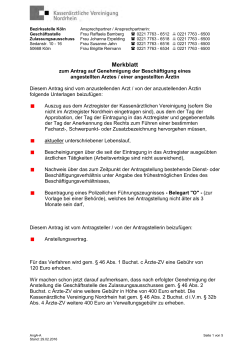 PDF, 32KB - Kassenärztliche Vereinigung Nordrhein