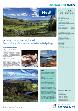 Schwarzwald-Rundfahrt - Reisen mit Hefti GmbH