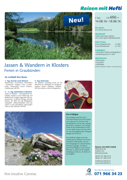 Jassen & Wandern in Klosters