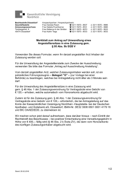 PDF, 60 KB - Kassenärztliche Vereinigung Nordrhein