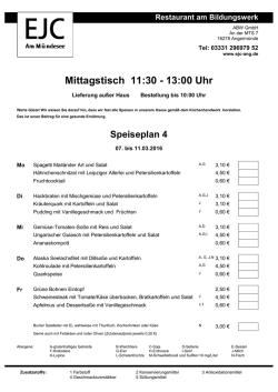 Speiseplan - EJC Angerm&uuml;nde