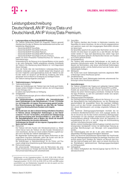 Leistungsbeschreibung DeutschlandLAN IP Voice/Data