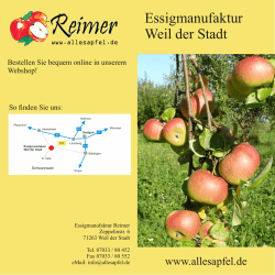 Essigmanufaktur Weil der Stadt