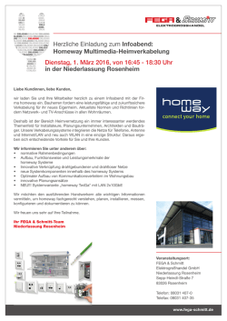 Infoabend Homeway Multimedia-Heimverkabelung
