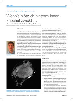 Wenn`s plötzlich hinterm Innen knöchel zwickt
