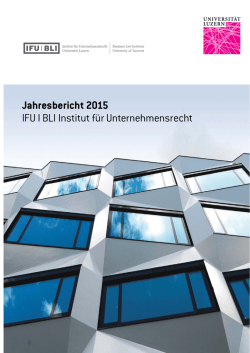 Jahresbericht 2015 - Universit&auml;t Luzern