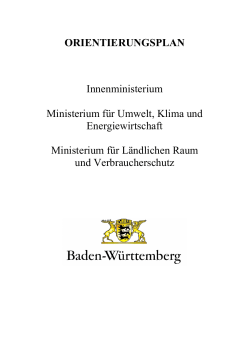 Orientierungsplan Innenministerium, Ministerium für Umwelt, Klima