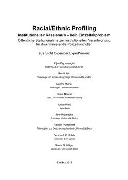 Racial/Ethnic Profiling - ((i)) ch.indymedia.org | become the media