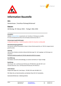 Information Baustelle
