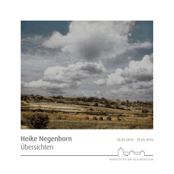 Heike Negenborn_Übersichten, Katalog