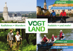 Broschüre Vogtland - Radfahren in Thüringen