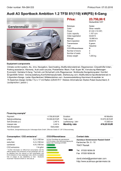 Audi A3 Cabrio S line 1.4T cod ultra 110(150) kW(PS) S tronic Price