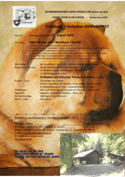 Einladung  - Chow