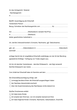 Vordruck Ausschlagung - Notariat Freiburg i.Br.