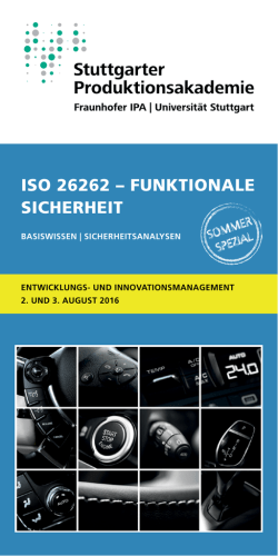 iso 26262 &ndash; funktionale sicherheit