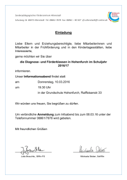 Infoabend DFK Einladung - Schoenach Schule in Altenstadt
