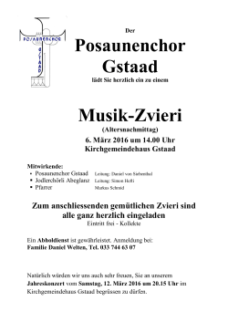 Posaunenchor Gstaad Musik