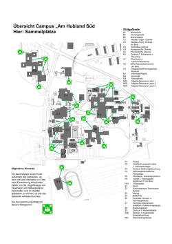 &Uuml;bersicht Campus &bdquo;Am Hubland S&uuml;d Hier: Sammelpl&auml;tze