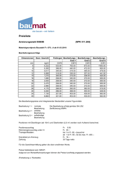 Preisliste