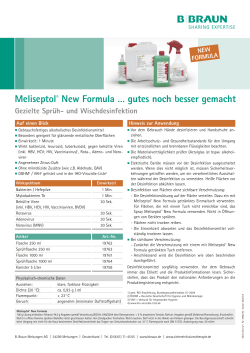 Meliseptol® New Formula … gutes noch besser gemacht
