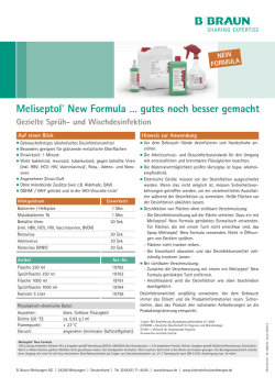 Meliseptol® New Formula … gutes noch besser gemacht