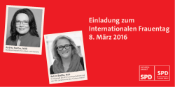 Einladung zum Internationalen Frauentag 8. März 2016