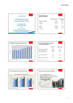 Jahrespressekonferenz Tourismus - Präsentation