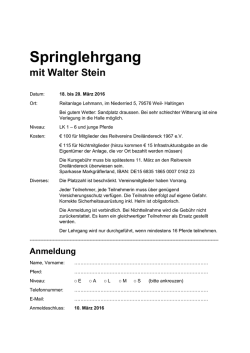 Info/Anmeldung - Reitverein Dreil&auml;ndereck 1967 eV