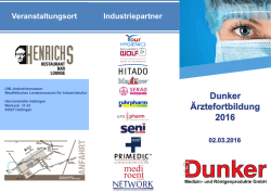 Dunker &Auml;rztefortbildung 2016
