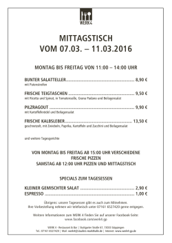 Gro&szlig;e Tageskarte KW 09