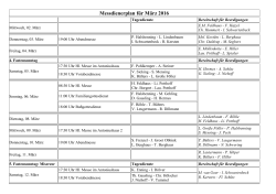 Messdienerplan für März 2016