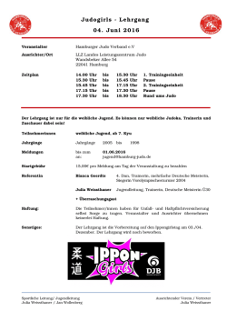 Judogirls Lehrgang 04. Juni 2016